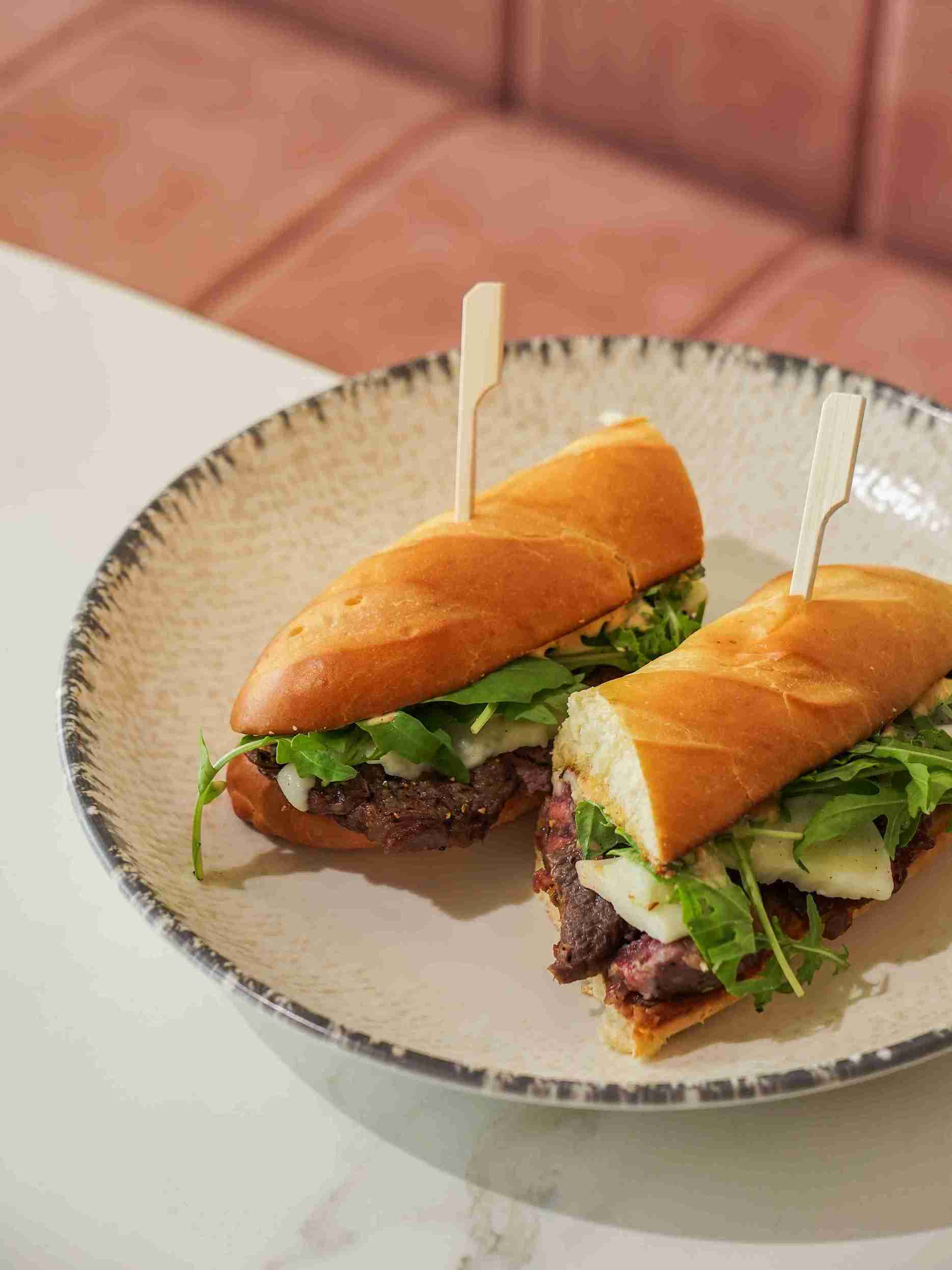 Soft Baguette Steak Sandwich