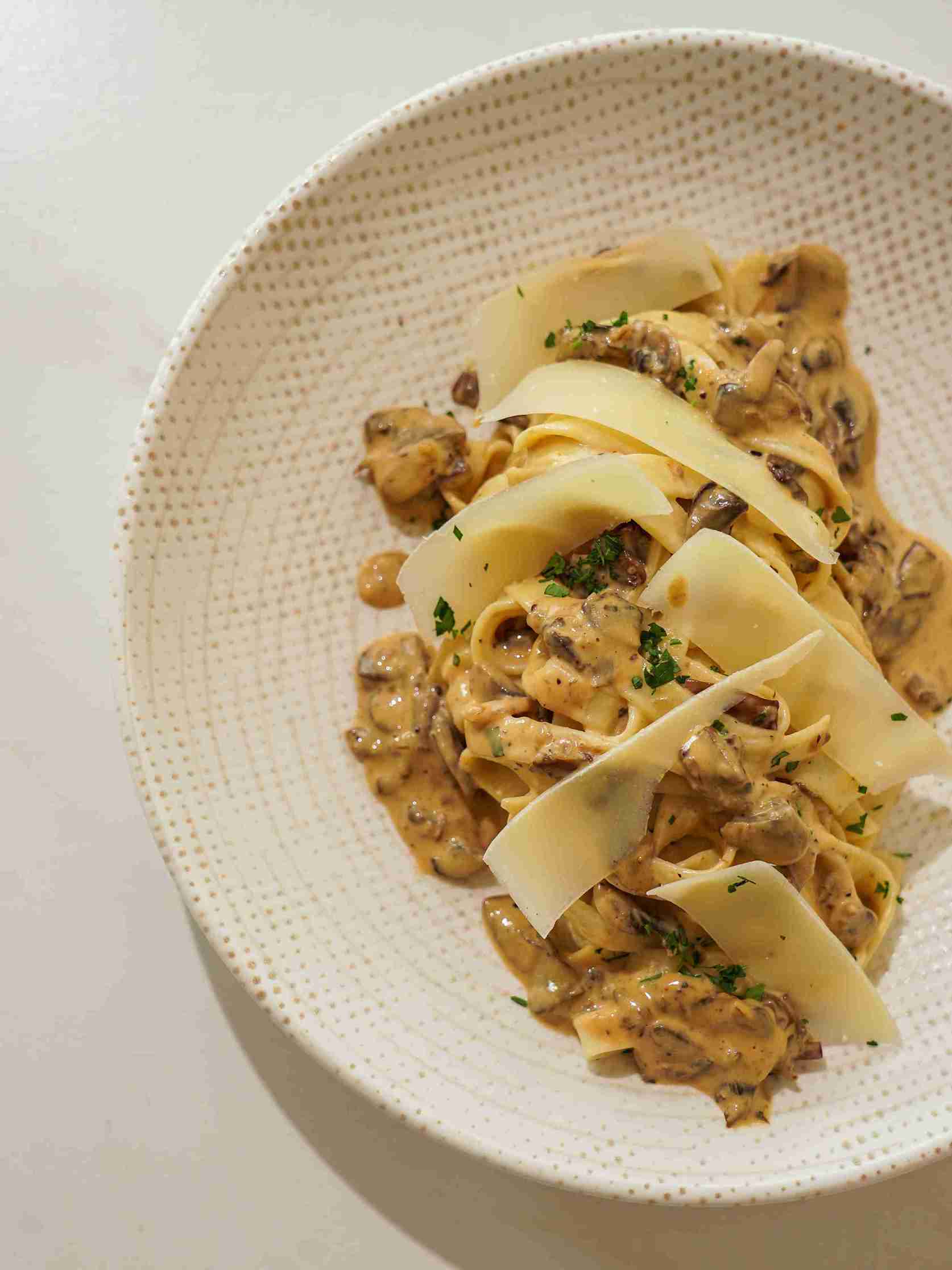 Spicy Mushroom Tagliatelle