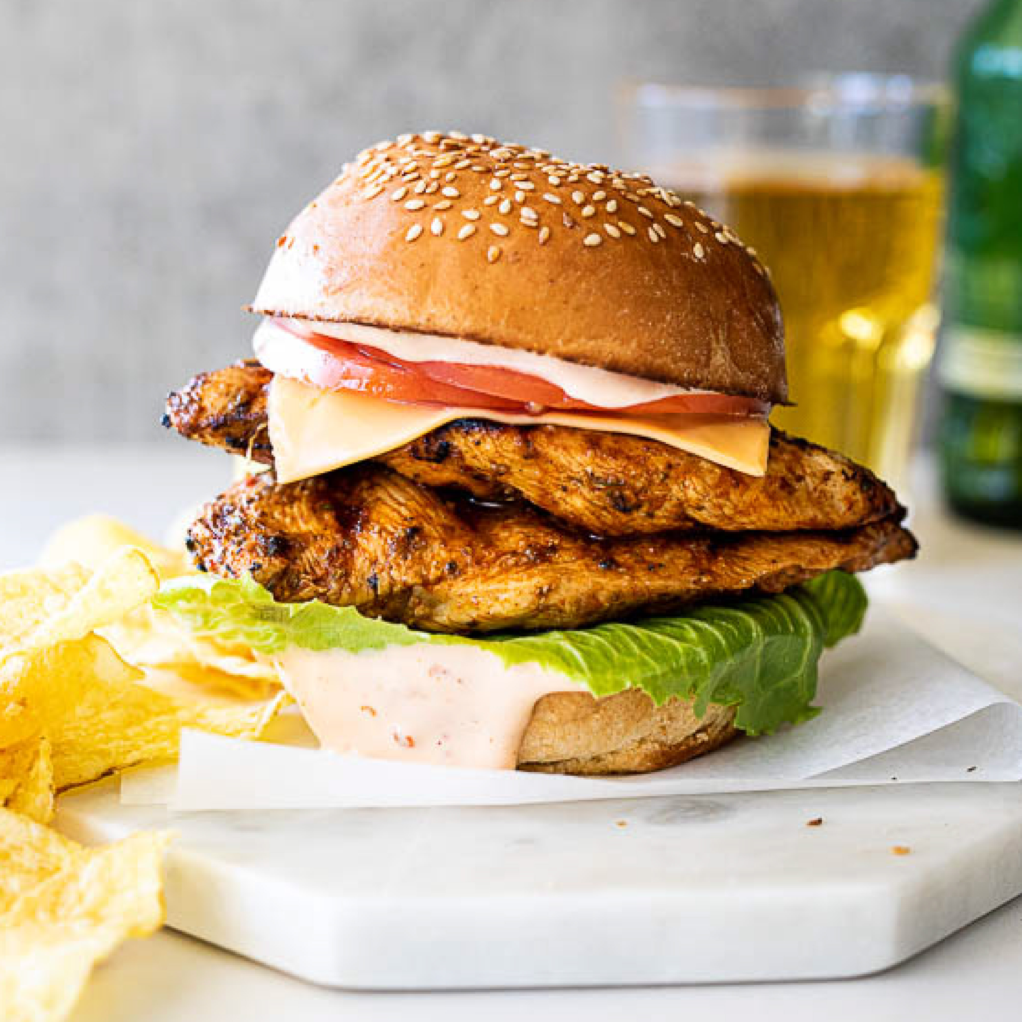 GRILLED CHICKEN BURGER